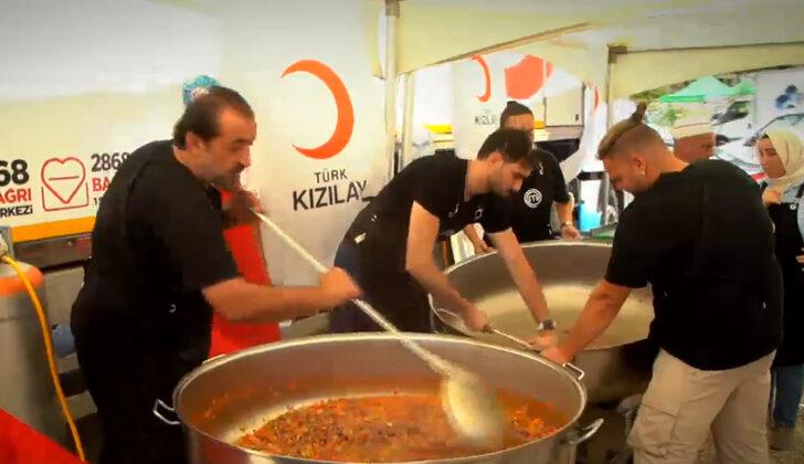 MasterChef'in ünlü şefleri ve yarışmacıları, orman yangınları bölgesinde ekipler için yemek yaptı